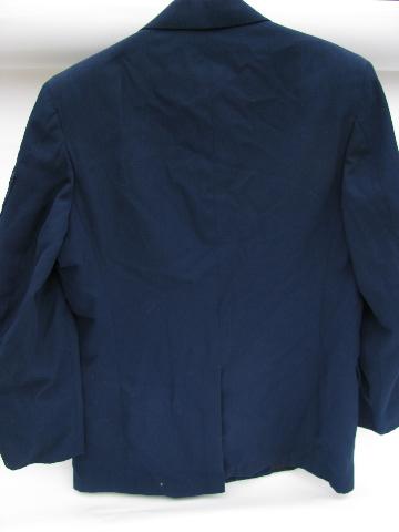 photo of old US Navy blue uniform jacket/coat w/patches & buttons #5