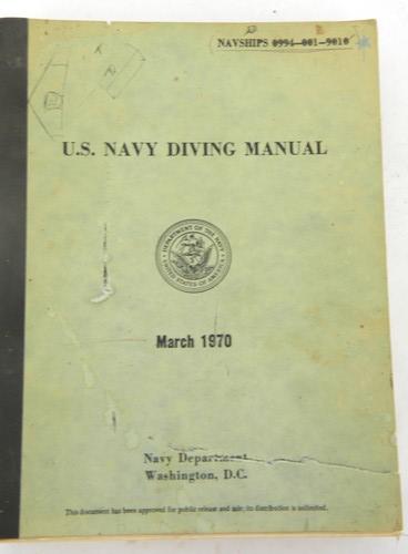 photo of old US Navy divers manual w/photos of deep sea diving equipment #1