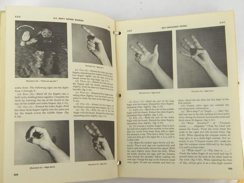 photo of old US Navy divers manual w/photos of deep sea diving equipment #2