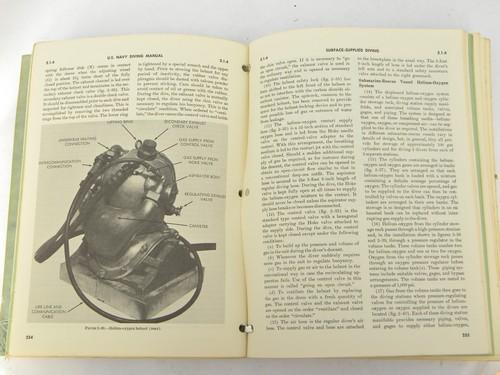 photo of old US Navy divers manual w/photos of deep sea diving equipment #3