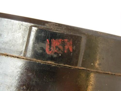 photo of old WWII vintage US Navy warship bakelite ship's engine room gauge #5