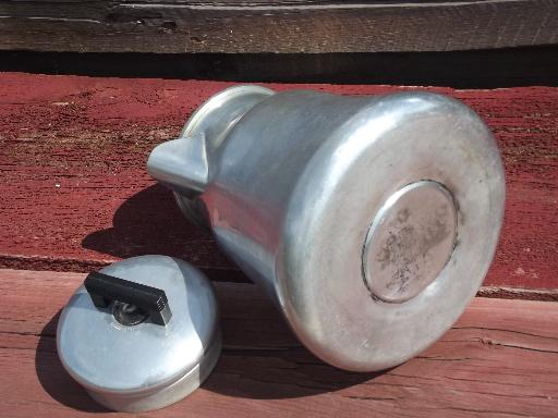 photo of old WearEver #3012 aluminum coffee pot percolator for camp stove or fire #5