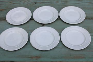 catalog photo of old Wedgwood Edme pattern cream china bread & butter or pie plates vintage set 