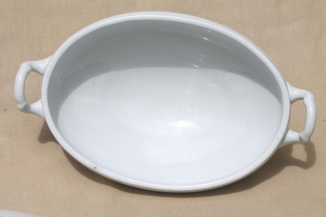 photo of old Wedgwood white ironstone china tureen or covered serving dish w/ oval bowl #7