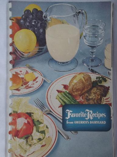 photo of old Wisconsin Dept of Agriculture cookbook, Recipes from America's Dairyland #1