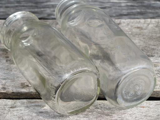 photo of old and antique glass baby bottles lot, vintage Pyrex, milk bottle etc. #5