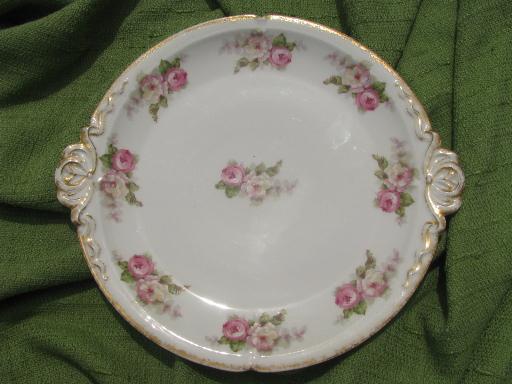 photo of old antique CH Field GDA Haviland Limoges china serving plate w/handles #1