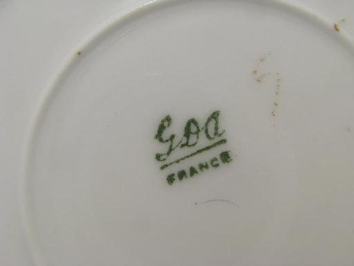 photo of old antique CH Field GDA Haviland Limoges china serving plate w/handles #5