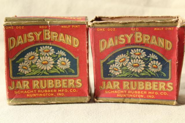 photo of old antique Daisy rubber seals for canning, to fit half pint size mason jars #2