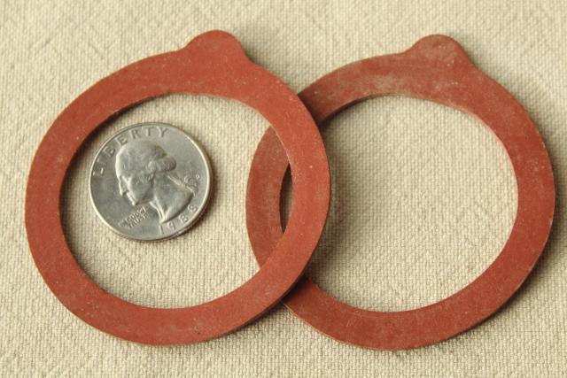 photo of old antique Daisy rubber seals for canning, to fit half pint size mason jars #4