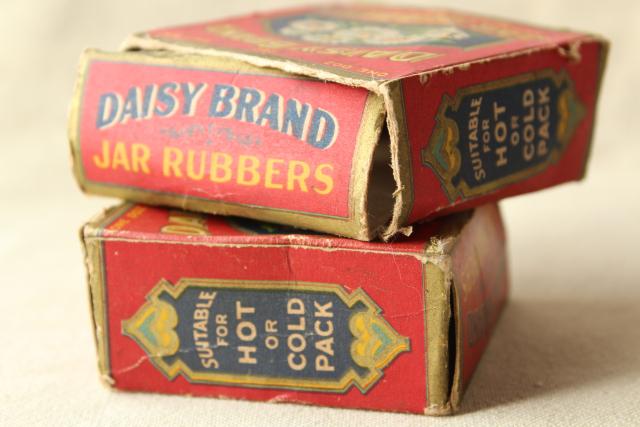 photo of old antique Daisy rubber seals for canning, to fit half pint size mason jars #5