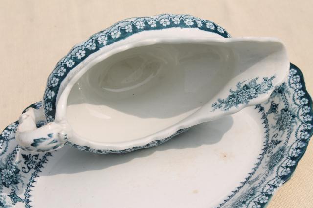 photo of old antique English transferware china, J H Weatherby Maltese blue circa 1900 #10