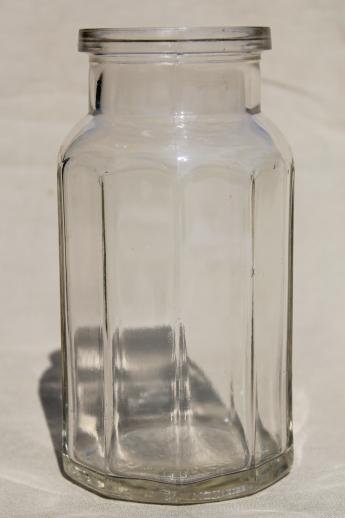 photo of old antique Heinz quart jar, vintage glass condiment bottle or pickle jar #1