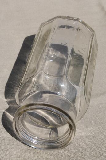 photo of old antique Heinz quart jar, vintage glass condiment bottle or pickle jar #3