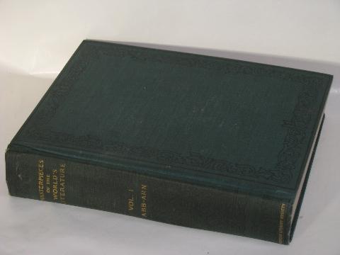 photo of old antique Masterpieces of the World's Literature, late 19th century vintage #2