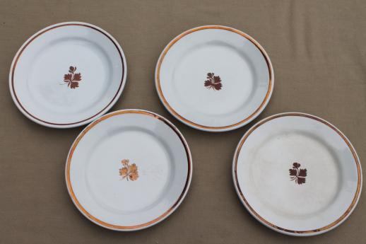 photo of old antique Tea Leaf ironstone china, large soup bowls & bread / sandwich plates #11