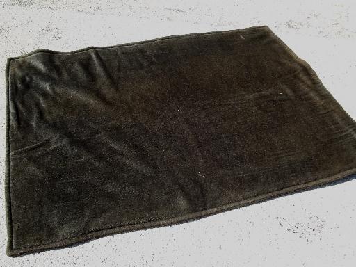 photo of old antique buggy sleigh lap robe, vintage wool plush carriage blanket #1