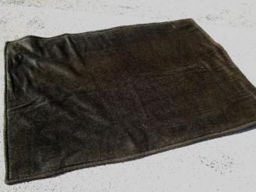 catalog photo of old antique buggy sleigh lap robe, vintage wool plush carriage blanket