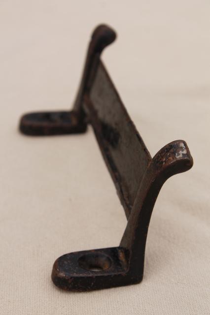 photo of old antique cast iron shoe / boot scraper, plain blade w/ mounting bracket holes #3