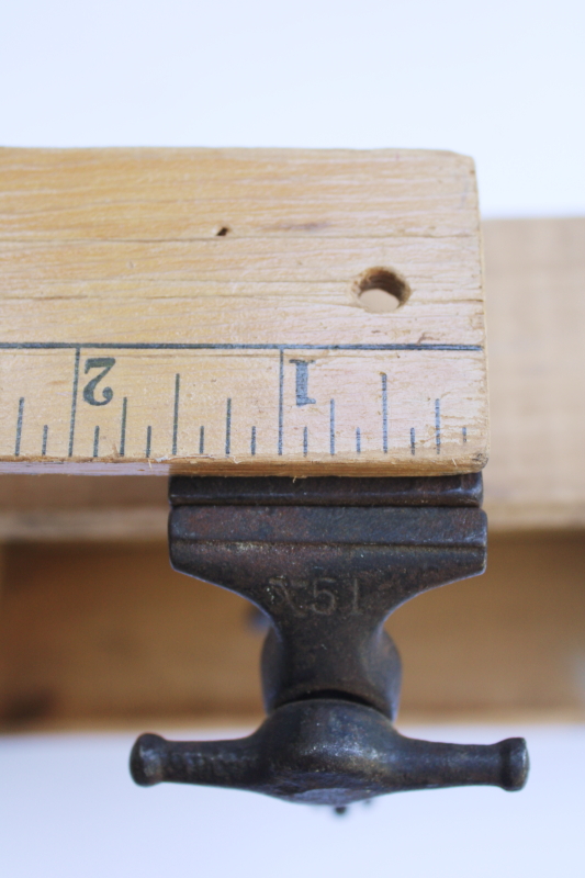 photo of old antique cast iron vise, bench clamp tiny vise w/ anvil for jewelers metalworking or miniatures #5