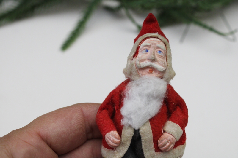 photo of old antique china Santa Claus, tiny toy doll or Christmas ornament St Nicholas figure  #2