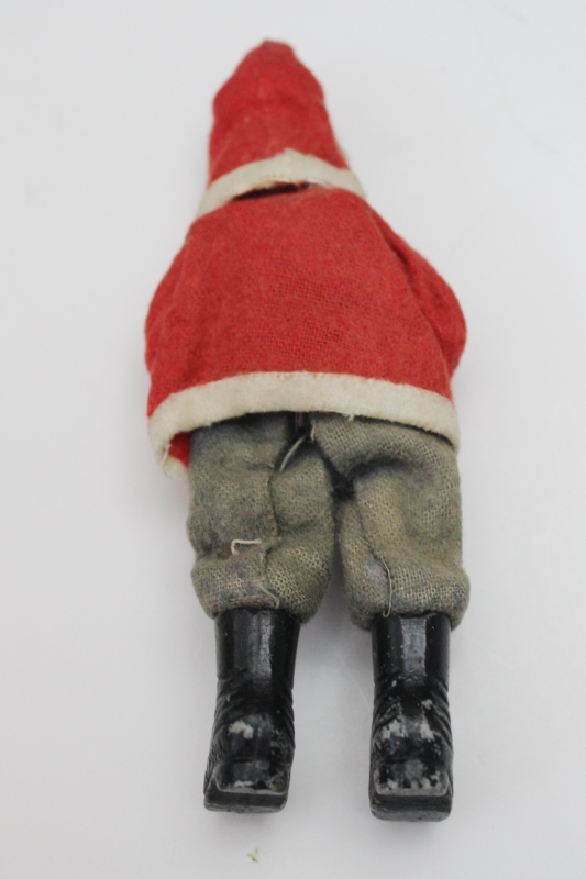 photo of old antique china Santa Claus, tiny toy doll or Christmas ornament St Nicholas figure  #3