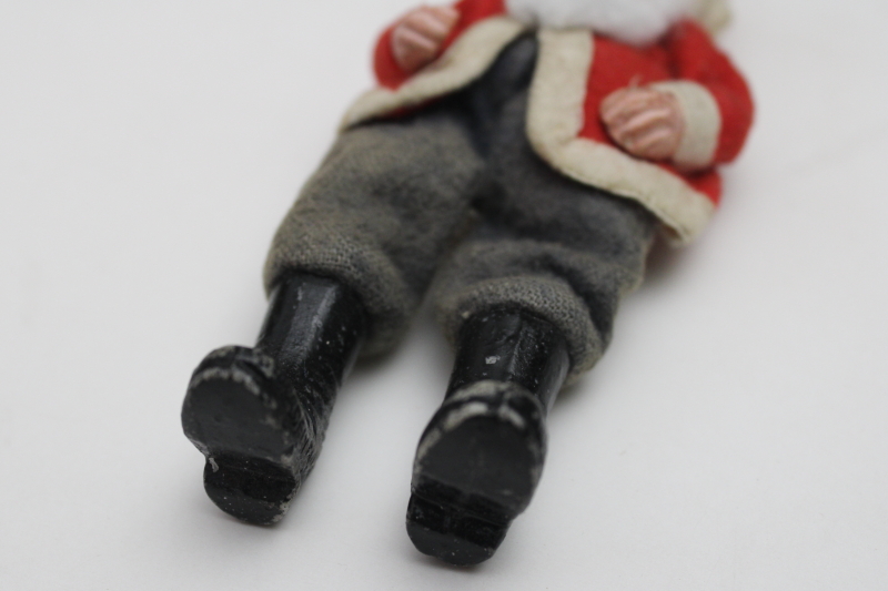photo of old antique china Santa Claus, tiny toy doll or Christmas ornament St Nicholas figure  #4