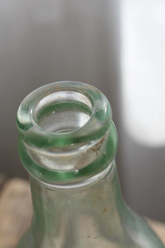 photo of old antique embossed glass bottle Crown Bottling Works Jefferson Wisconsin #4