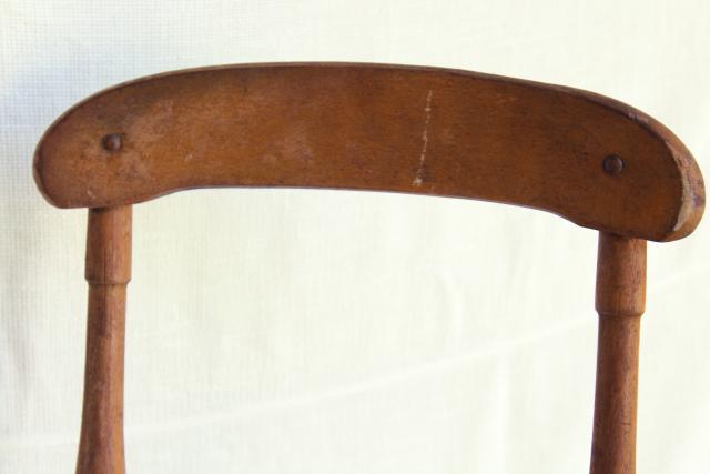 photo of old antique folding wood chair frame needs new fabric, Edwardian vintage lawn beach camping seat #14