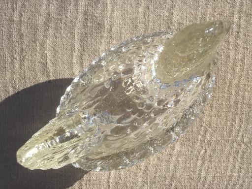 photo of old antique glass candy container Easter chicken, depression glass hen on nest #5