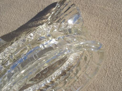 photo of old antique glass candy container Easter chicken, depression glass hen on nest #7