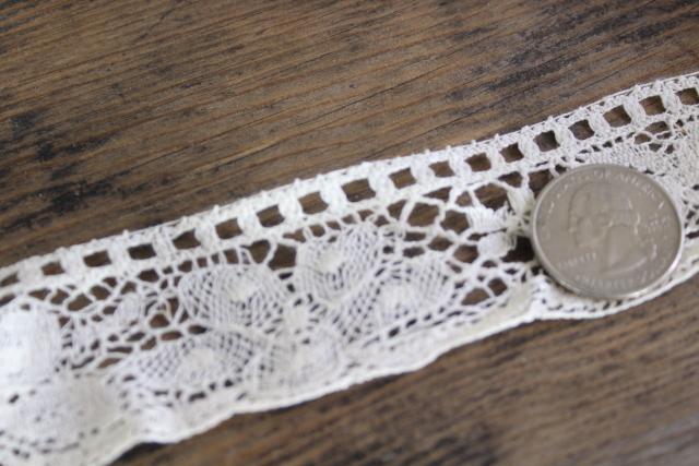 photo of old antique lace edging w/ Irish shamrock clover, 18 yards new old stock sewing trim #2