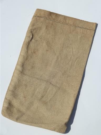 photo of old antique printed cotton bag, Raymond Lead Chicago shotgun drop shot #3