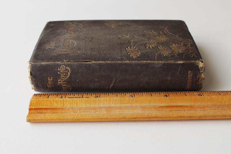 photo of old antique religious book daily meditation & praise, calm words of faith & prayer #2