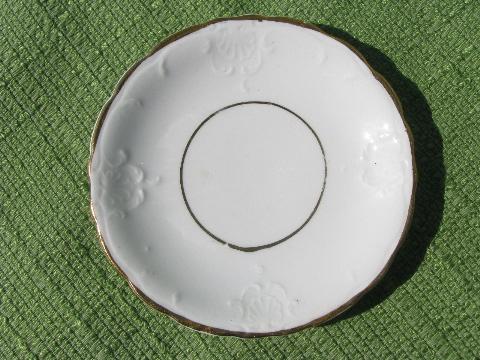 photo of old antique round dome covered dish, butter plate w/ 12 butter pats #7