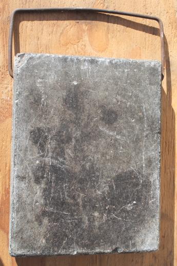 photo of old antique soapstone block foot warmer for sleigh or buggy #2