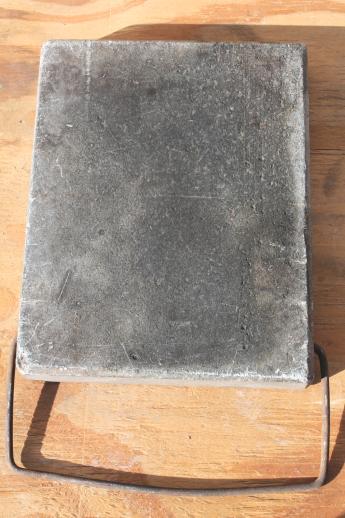 photo of old antique soapstone block foot warmer for sleigh or buggy #5