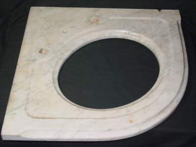 photo of antique white marble corner sink top #1