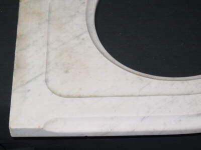 photo of antique white marble corner sink top #2