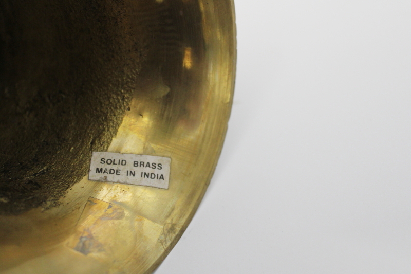 Solid Brass School Bell With Wood Handle - 9 Inch Vintage Style Functional & Decorative Bell