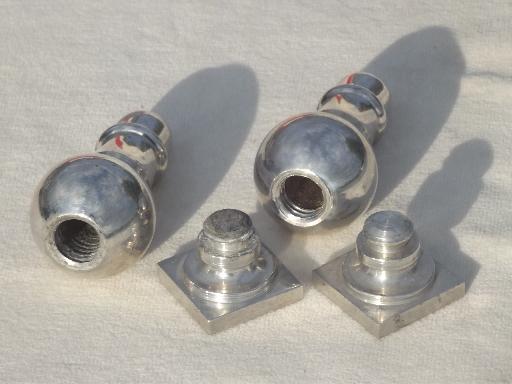 photo of old colonial  salt and pepper shakers, silver colored aluminum or pewter #3