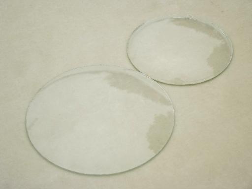 photo of old convex glass clock face covers, or picture frame bubble curved glass  #1