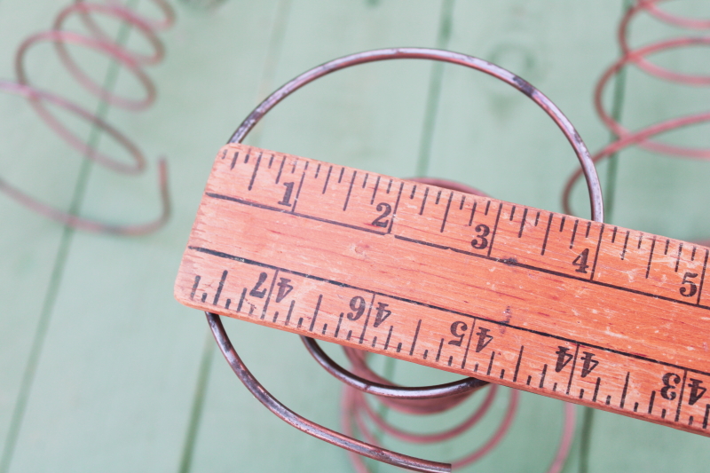 photo of old copper plated steel bed springs, lot of 8 primitive wire bedsprings, primitive rustic vintage  #4