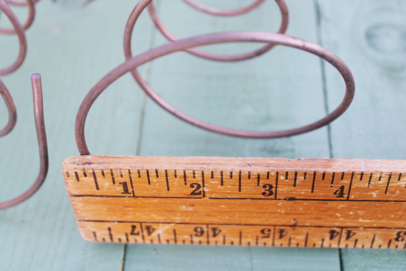 photo of old copper plated steel bed springs, lot of 8 primitive wire bedsprings, primitive rustic vintage  #5