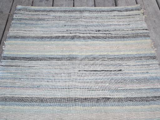 photo of old cotton farmhouse kitchen stairs rug, long stair runner, vintage 1940s #2