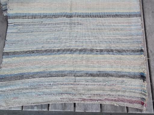 photo of old cotton farmhouse kitchen stairs rug, long stair runner, vintage 1940s #5