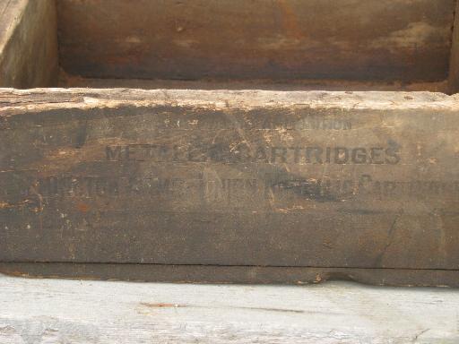 photo of old dovetailed wood box, vintage packing crate for ammunition cartridges #5