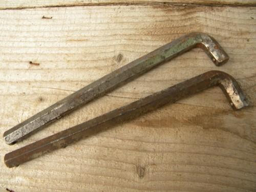 photo of old early auto vintage hexagonal socket wrench handles w/1918 patent #1