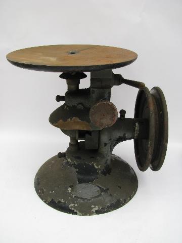 photo of old early industrial reciprocating tool, saw, filer etc. #1