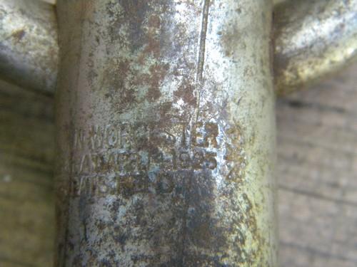 photo of old early lug nut tire wrench Worcester Motor Wheel Corp 1925 patent #3